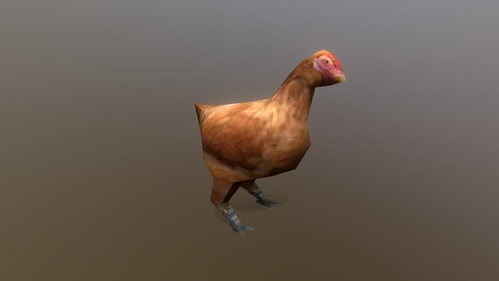 PS1 Chicken 3D Model