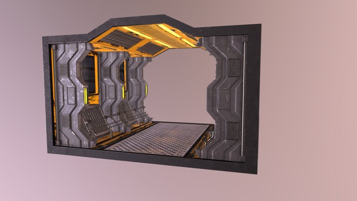Sci-fi Corridor 3D Model