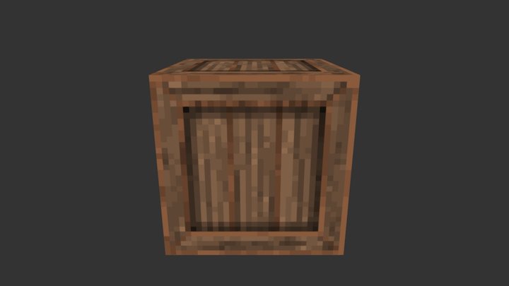 Crate Pixel Texture 3D Model
