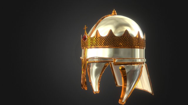 Anglo Saxon Helmet 3D Model