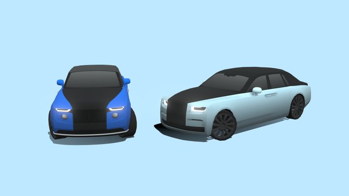 Stylized Rolls Royce Car pack 3D Model