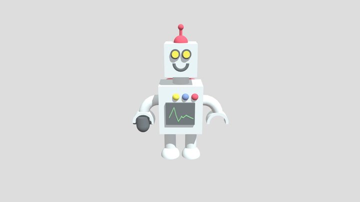 Baseball Robot 3D Model