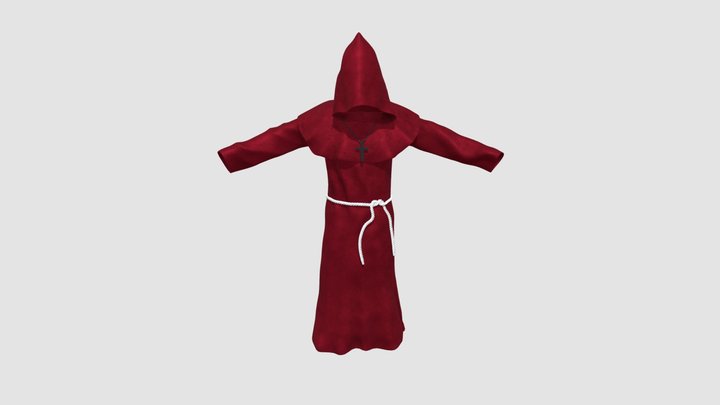 Monk's Red Coat 3D Model
