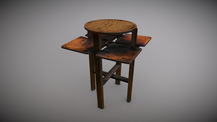 Domino Table from Chinese Room - MC/F/083 3D Model