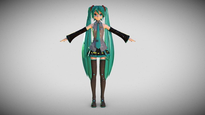 Hatsune Miku (Project DIVA Arcade Future Tone) – Modello 3D gratuito STL