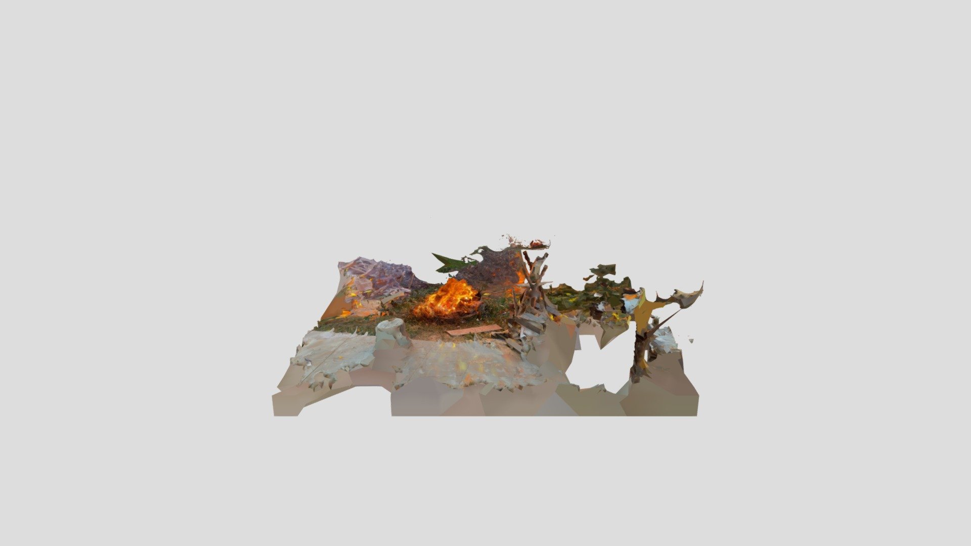 Abstract scan of fire