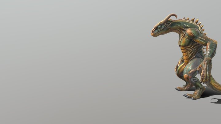 Lizard Warrior 3D Model