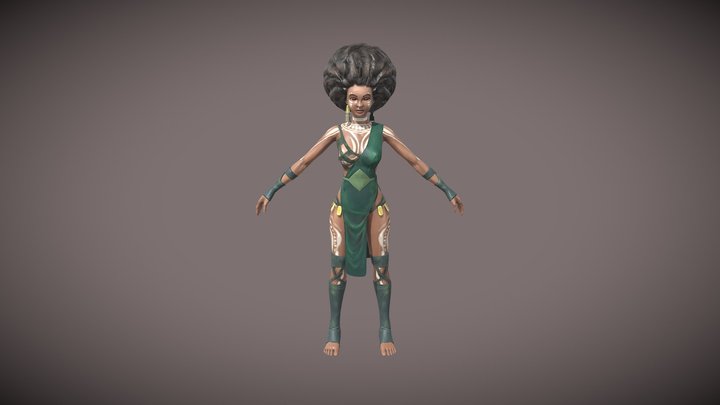 Ebony Archer 3D Model