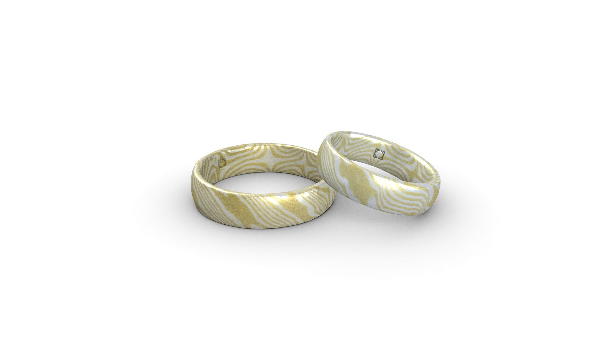 Mokume Gane Wedding Bands Yellow Gold Silver 3D Model By Digitus   70d9df173df64e2fac5559ea36f2df0e 