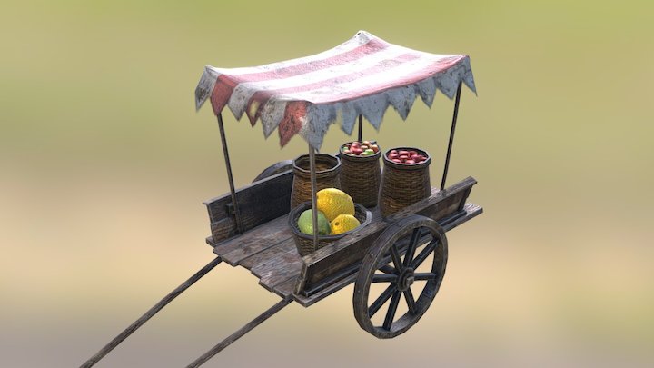 Medieval Cart 3D Model