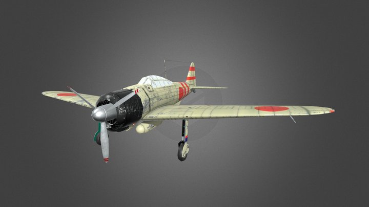 A6M2 零式艦上戦闘機二一型 3D Model