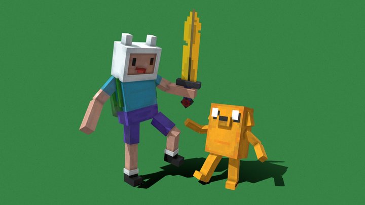 Fin and Jake 3D Model