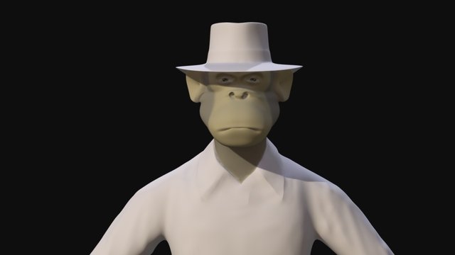 Chimp Detective Clothing 3D Model