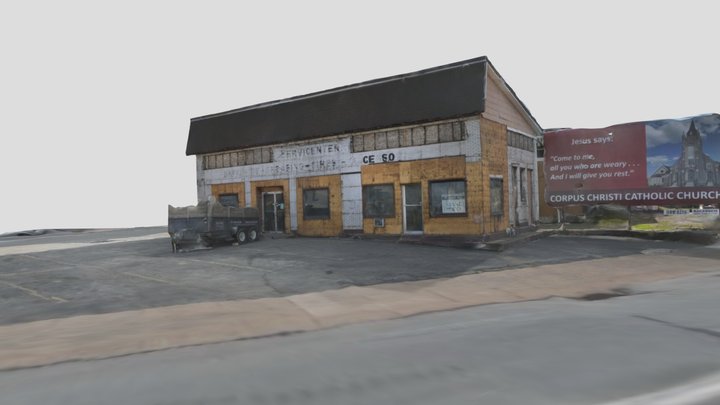Davis' Service station on the point 3D Model