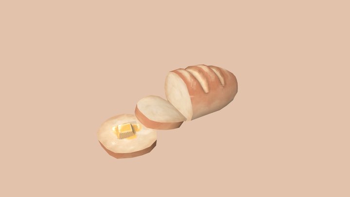 Bread | Kiki's Delivery Service Low-Poly 3D Model