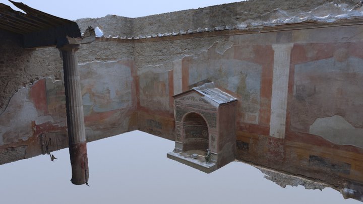 Roman Frescoes in a Villa 3D Model