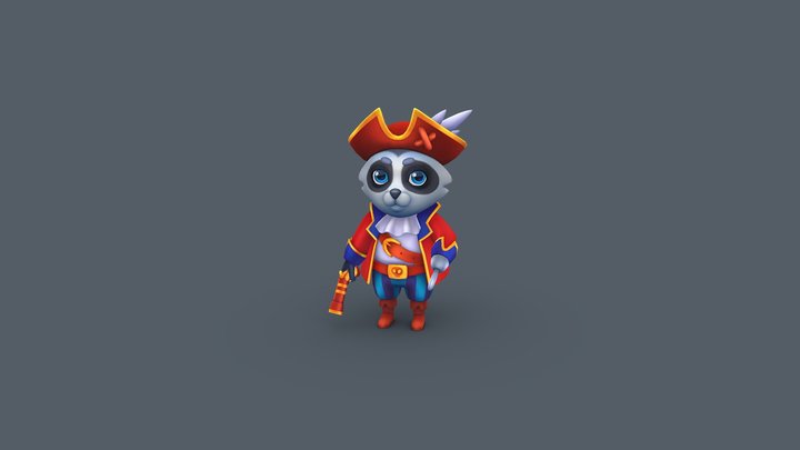 Raccoon_pirate 3D Model