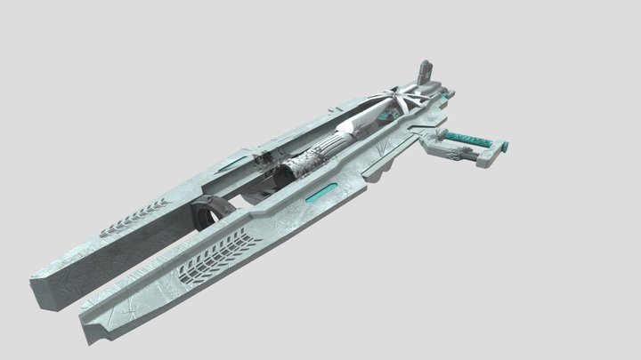 Sci-Fi Rocket Launcher 3D Model