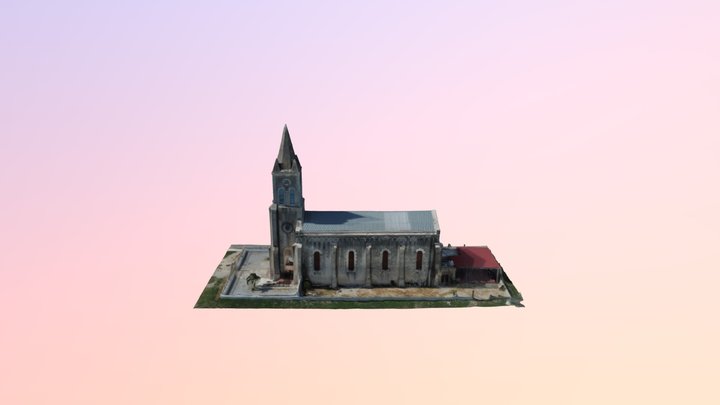 Iglesia de San Juan Bautista, Xcunya, Yucatán. 3D Model
