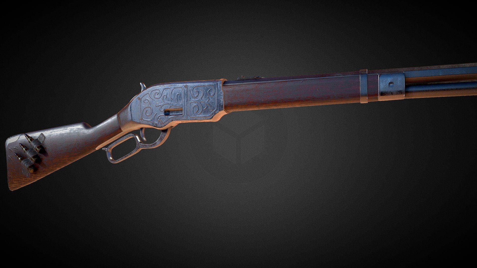 Winchester rifle — Sketchfab embed 3D viewer