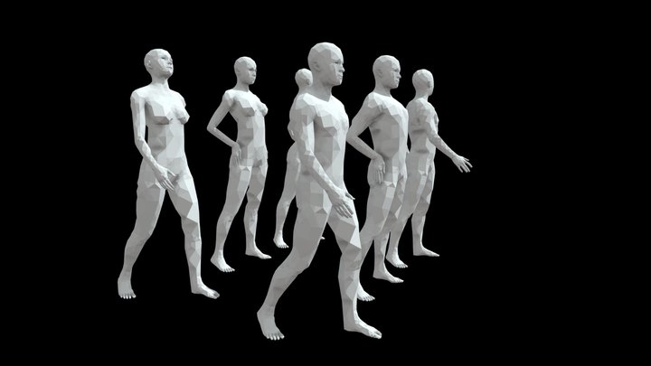 Collection of Figure poses - Male & Female 3D Model