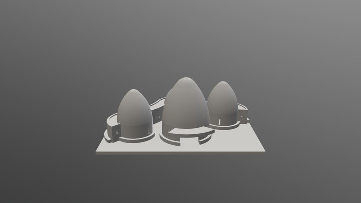 Langbos Domes 3D Model 3D Model