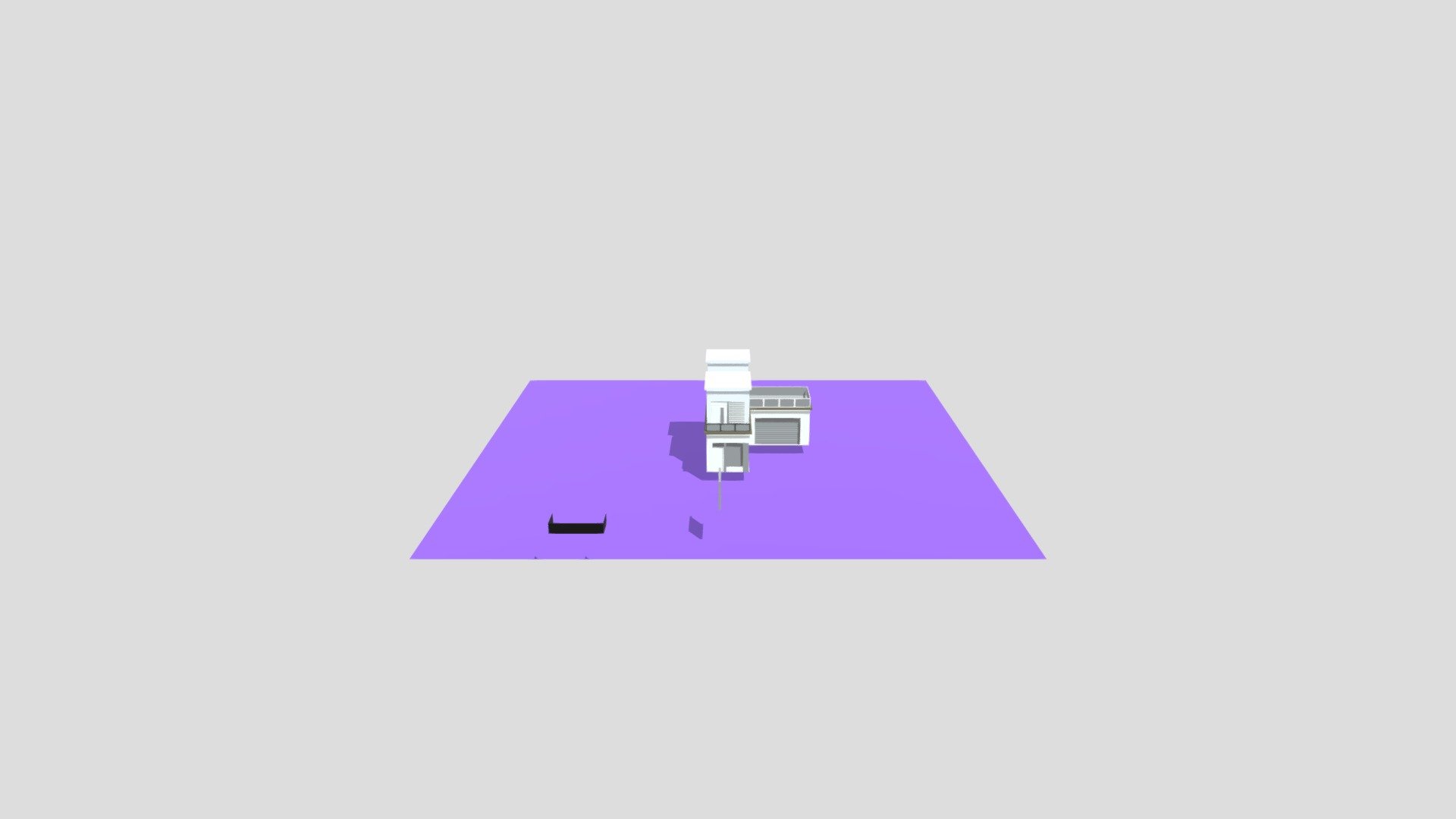 low poly house