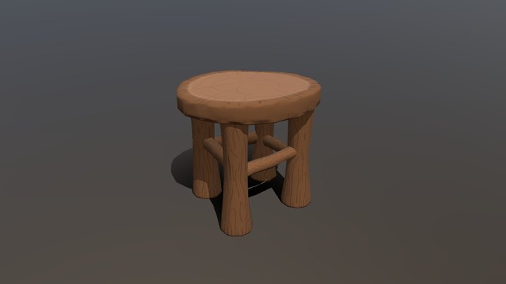 Stylized Stool 3D Model