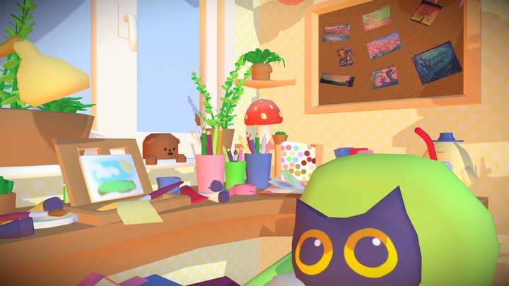 Cutesy artroom - daecrib 3D Model