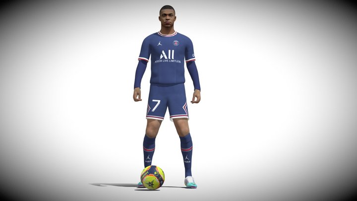 3D Rigged Kylian Mbappe 3D Model