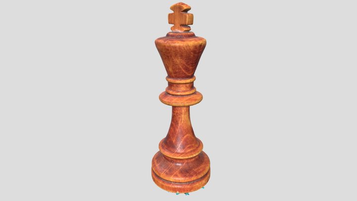 Black King chess piece 3D Model