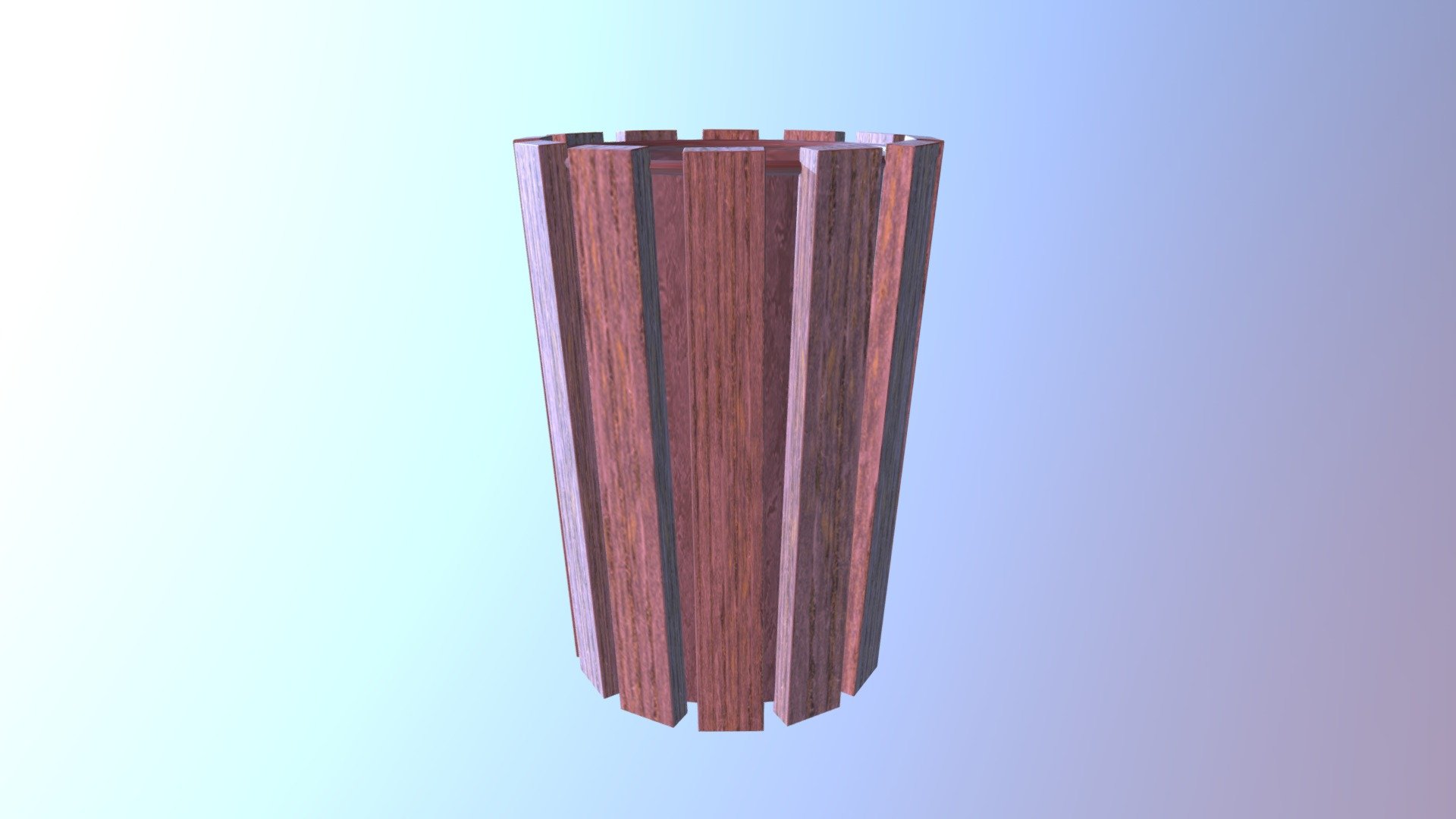Wood and Steel Bin