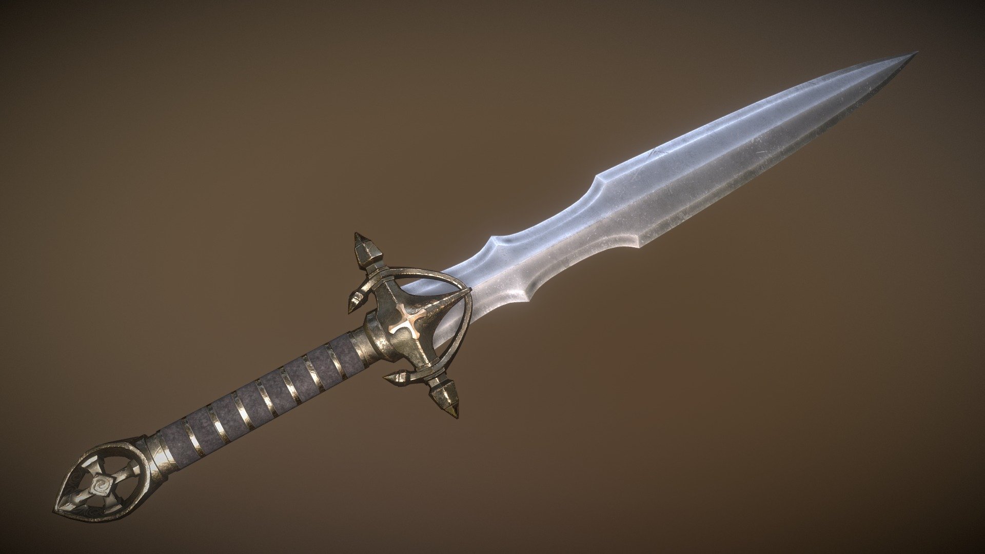 Paladin's Sword - Gold - One Handed Sword - Buy Royalty Free 3D model ...