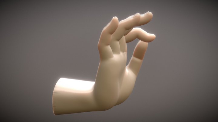 Buddha Statue Hand Studies 3D Model