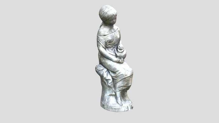 Lady Pouring Water Feature 3D Model