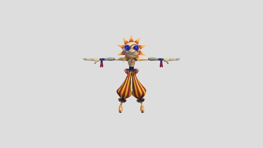 Scary Sun Robot Rigged