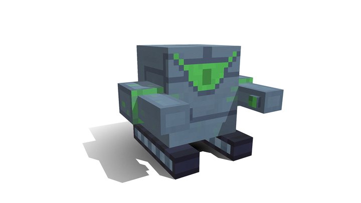 3D Pixel Industrial Transport Robot 3D Model