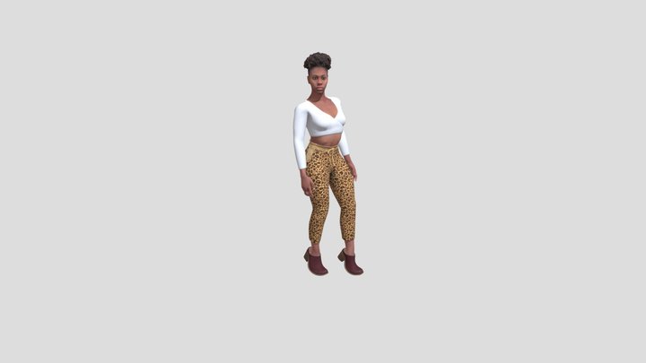 Spatial Female Model Tiana Fashion Pose 3D Model