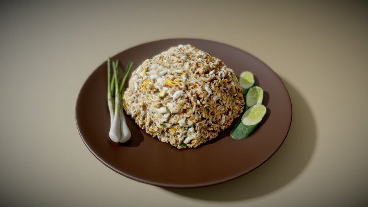 Fried Rice 3D Model