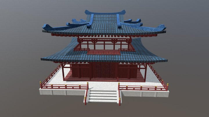 Japanese Temple 3D Model