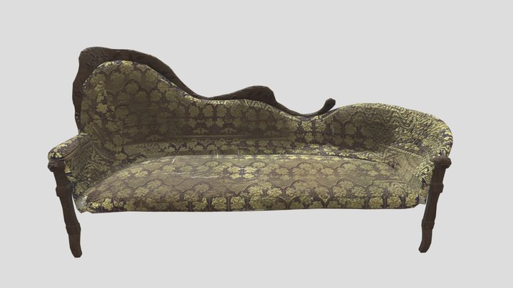 Abandoned Antique Couch 3D Model