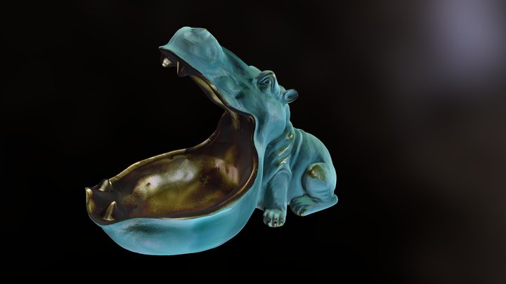 Hippo - Key (and stuff) Bowl - Nilpferd 3D Model