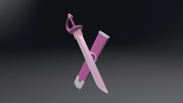 Rose/Connie's Sword & Scabbard (Steven Universe) 3D Model