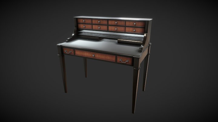 Luciano Zonta Desk Fusion(w.122 d.65 h.122) 3D Model