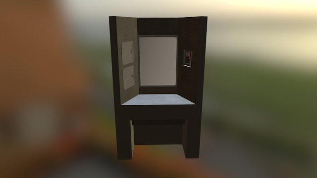 SW/Gillette Vanity No Sink Cut Out Bottom 3D Model
