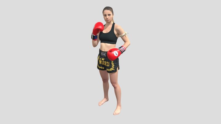 Female Muay Thai Boxer – Free 3D Model STL