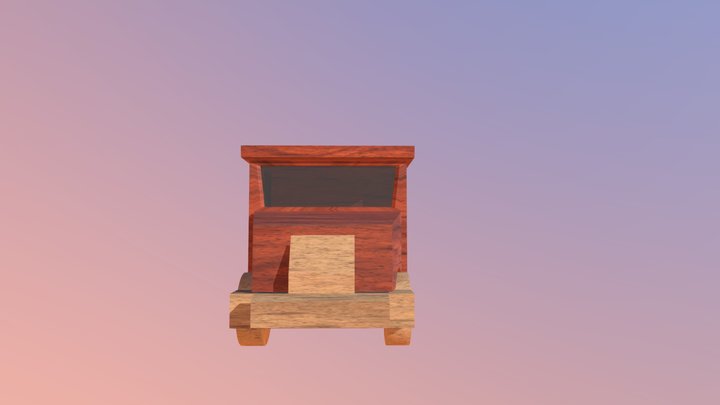 Toy Wooden Truck 3D Model