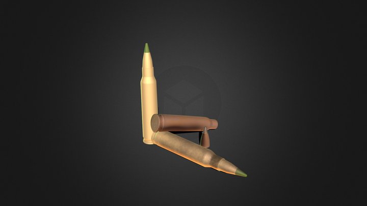 3 5.56 Bullets WIP 3D Model