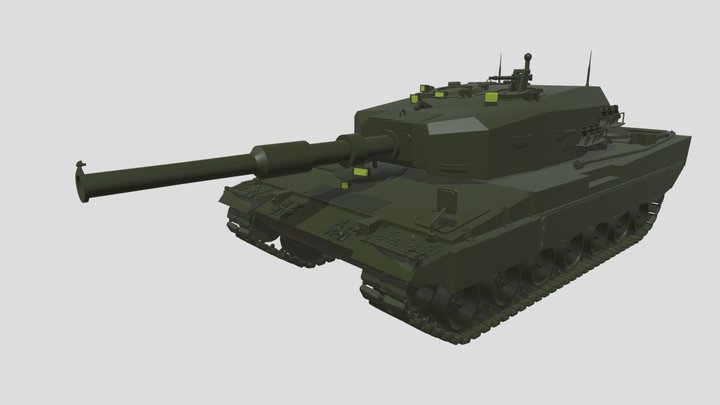 leopard tank 2 3D Model