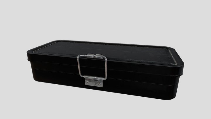 Cash Box Black Aluminium 3D Model